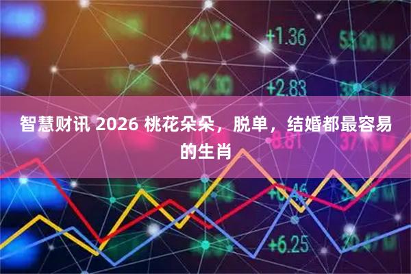 智慧财讯 2026 桃花朵朵，脱单，结婚都最容易的生肖
