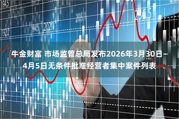 牛金财富 市场监管总局发布2026年3月30日—4月5日无条件批准经营者集中案件列表