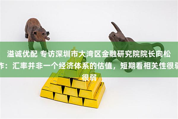 溢诚优配 专访深圳市大湾区金融研究院院长向松祚：汇率并非一个经济体系的估值，短期看相关性很弱